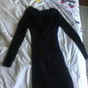 Black sweater dress